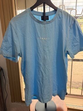 Men's Sky Blue Logo Tee